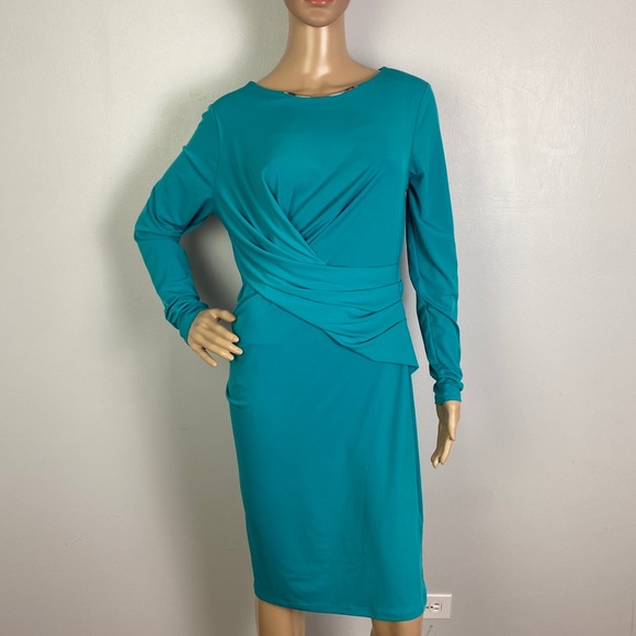MICHAEL MICHAEL KORS BLUE LONG SLEEVE MINI DRESS - Picture 2 of 10
